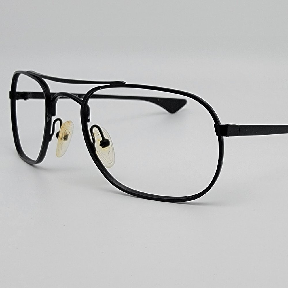 ArtCraft USA Matte Black Aviator Air Force Pilot Eyeglasses Frame 55-22-130